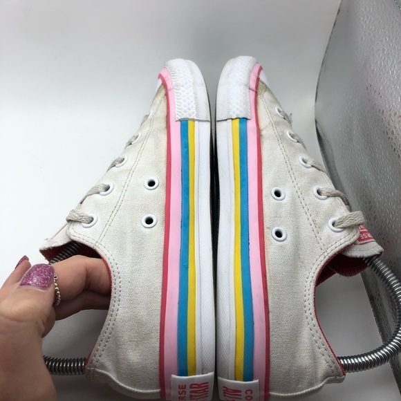 Converse beige womens sneakers size 4Y/ womens 6 - Picture 7 of 9